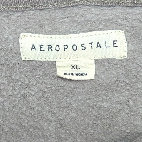 Aeropostale XL Womens Gray Hoodie With Pink Rose Logo Kangaroo Pocket & Drawstri - Picture 5 of 7